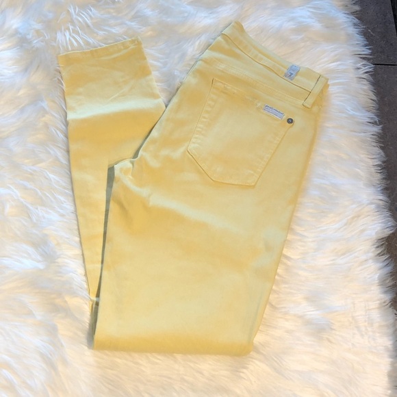 5[7ForAllMankind] Yellow stretchy skinny - Picture 1 of 8